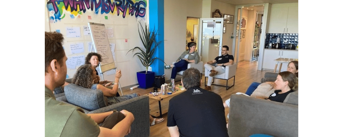 Participants in discussion at the Cape Town Drivinci Open Space