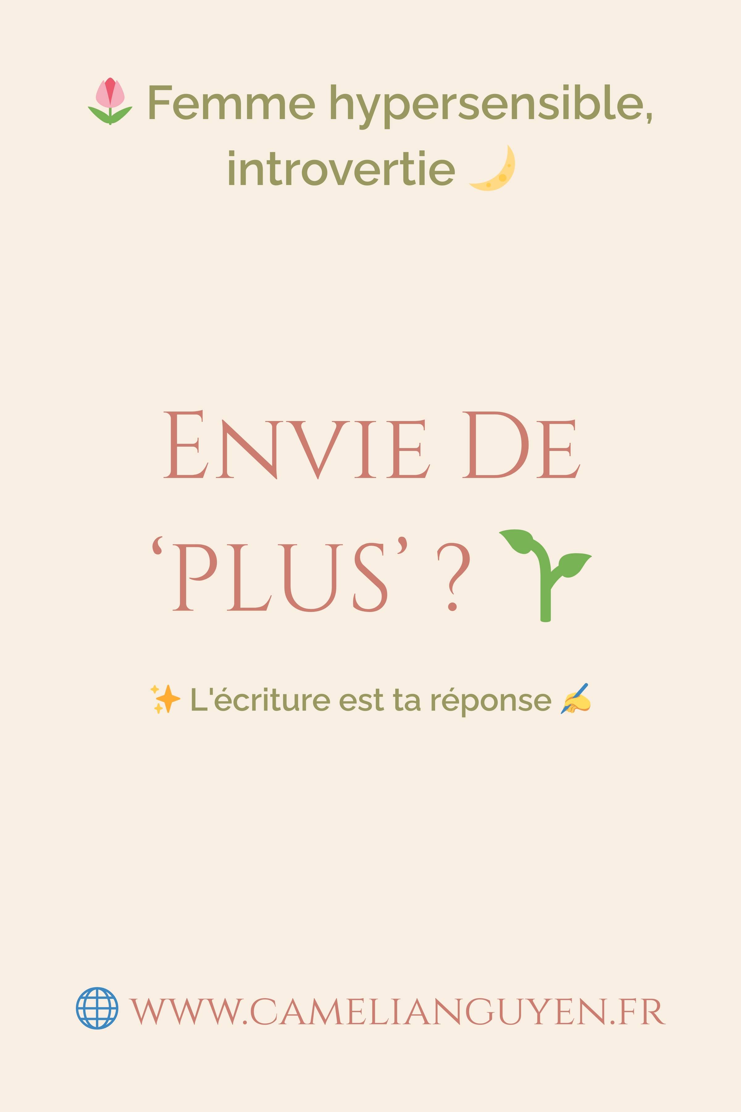 Hypersensible introvertie avec envie de plus? Découvre l'écriture thérapeutique: 30 jours pour clarifier ta vie. Méthode douce et guidée.