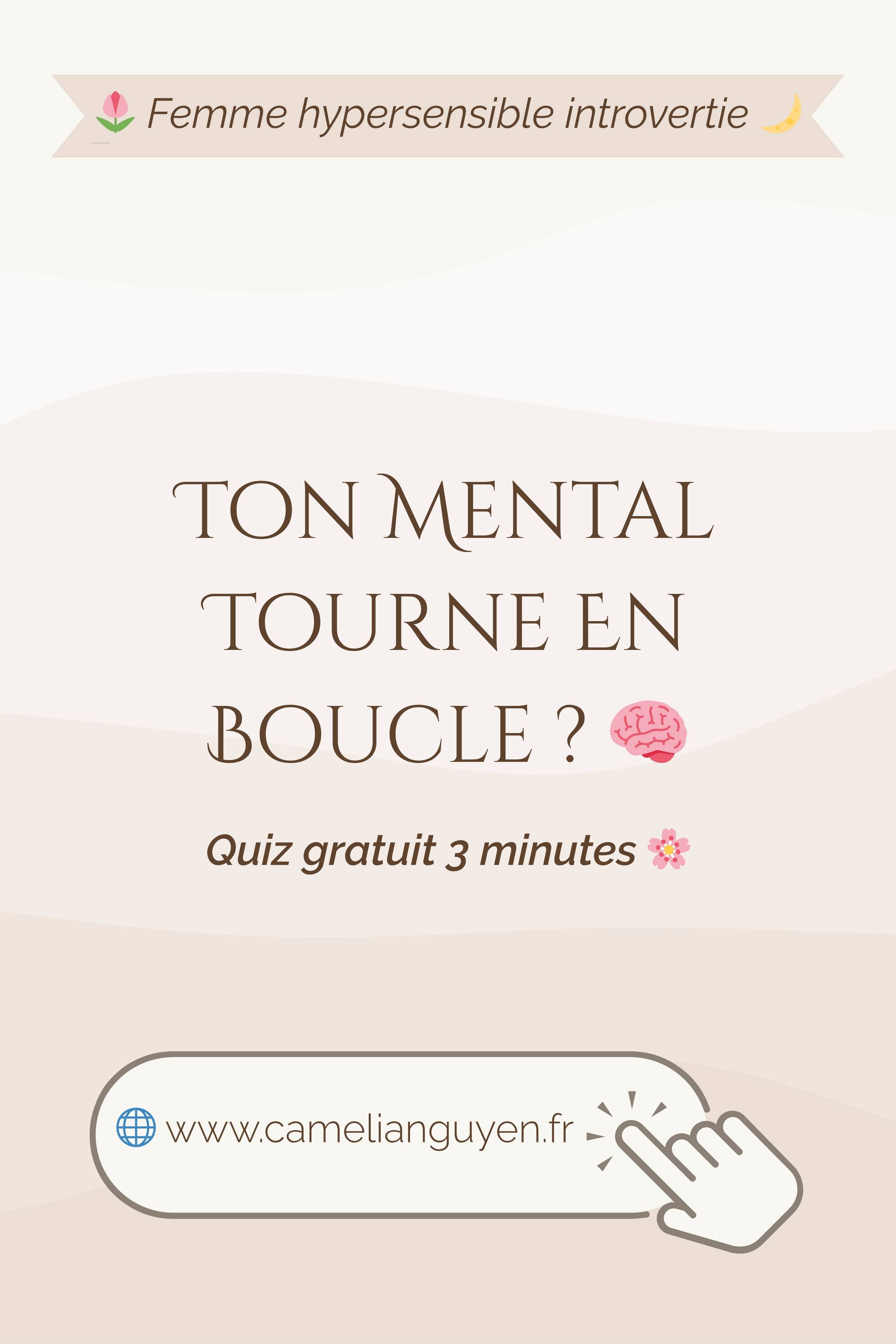 Mental épuisé ? Quiz de 3 min pour comprendre ton cerveau hypersensible. Recommandations personnalisées pour retrouver ta légèreté mentale.