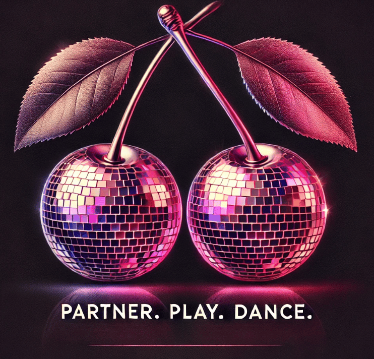 partner.play.dance. image disco cherries