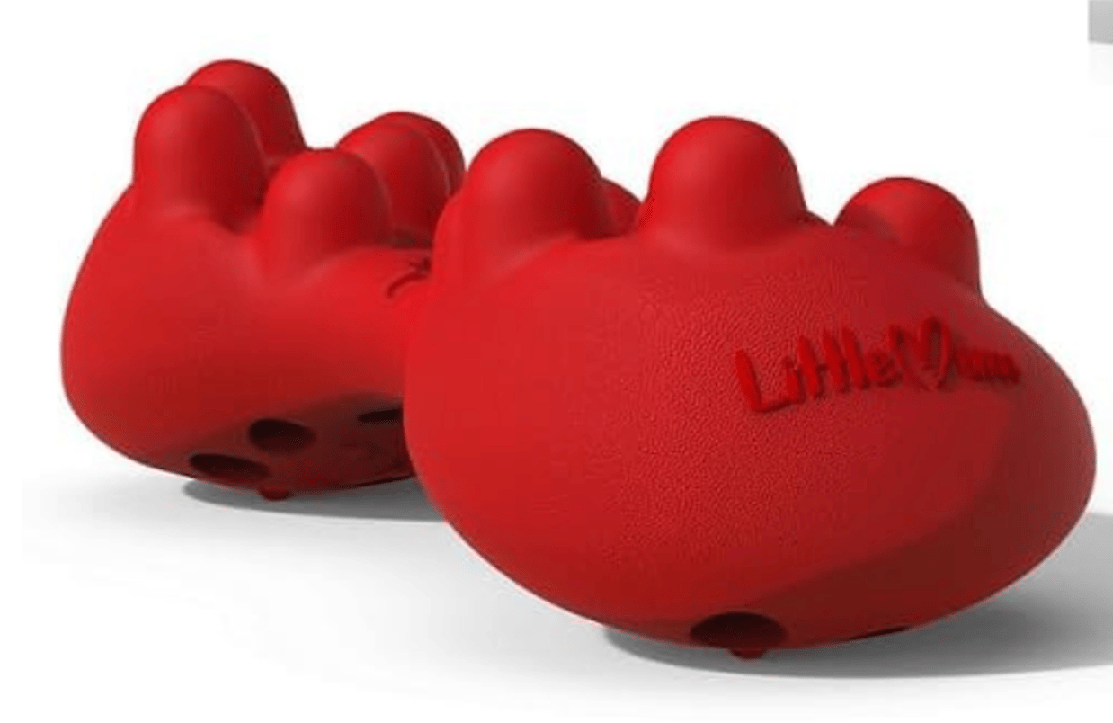 red rubber lumpy pillow