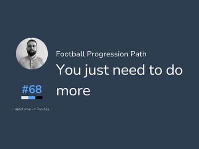 You just need to do more