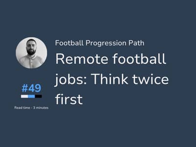Remote football jobs: Think twice first