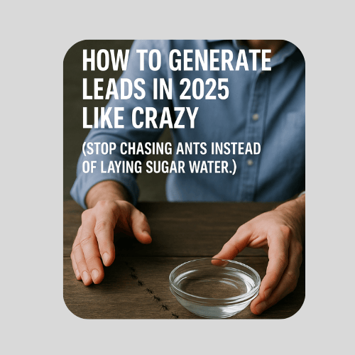 How to Generate Leads in 2025 Like Crazy (Stop chasing ants instead of laying sugar water