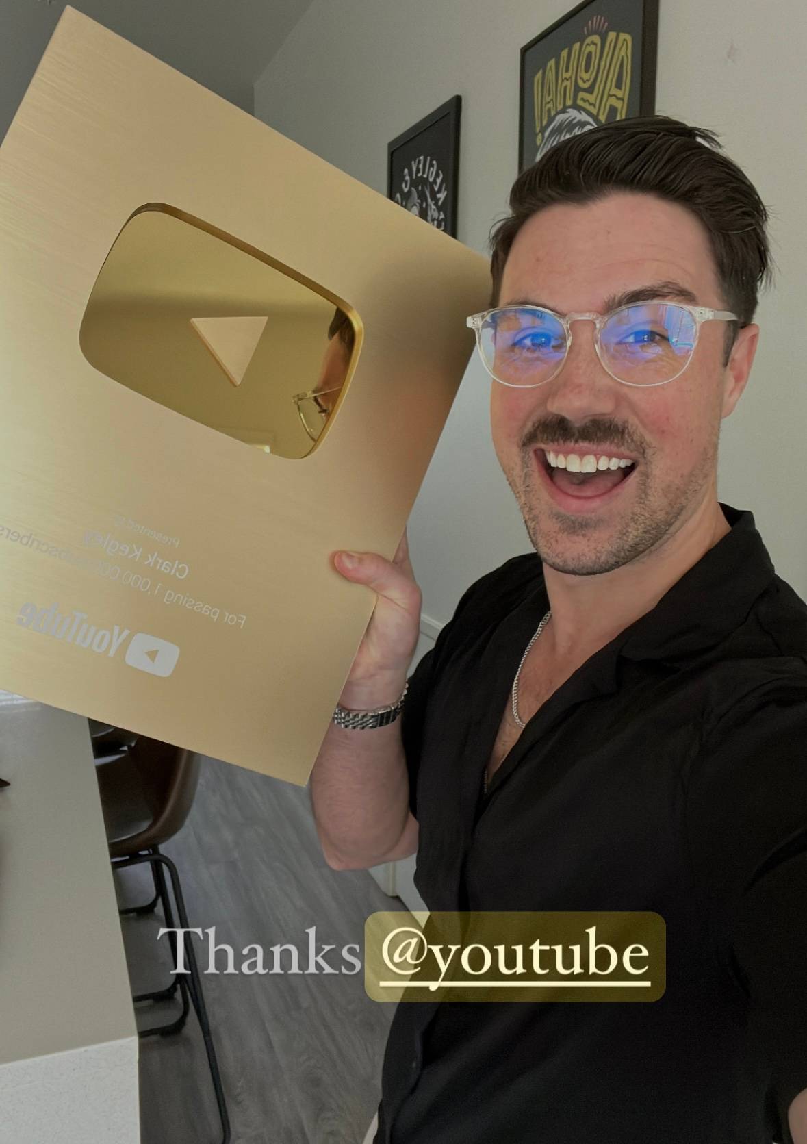 Clark Gold Play Button
