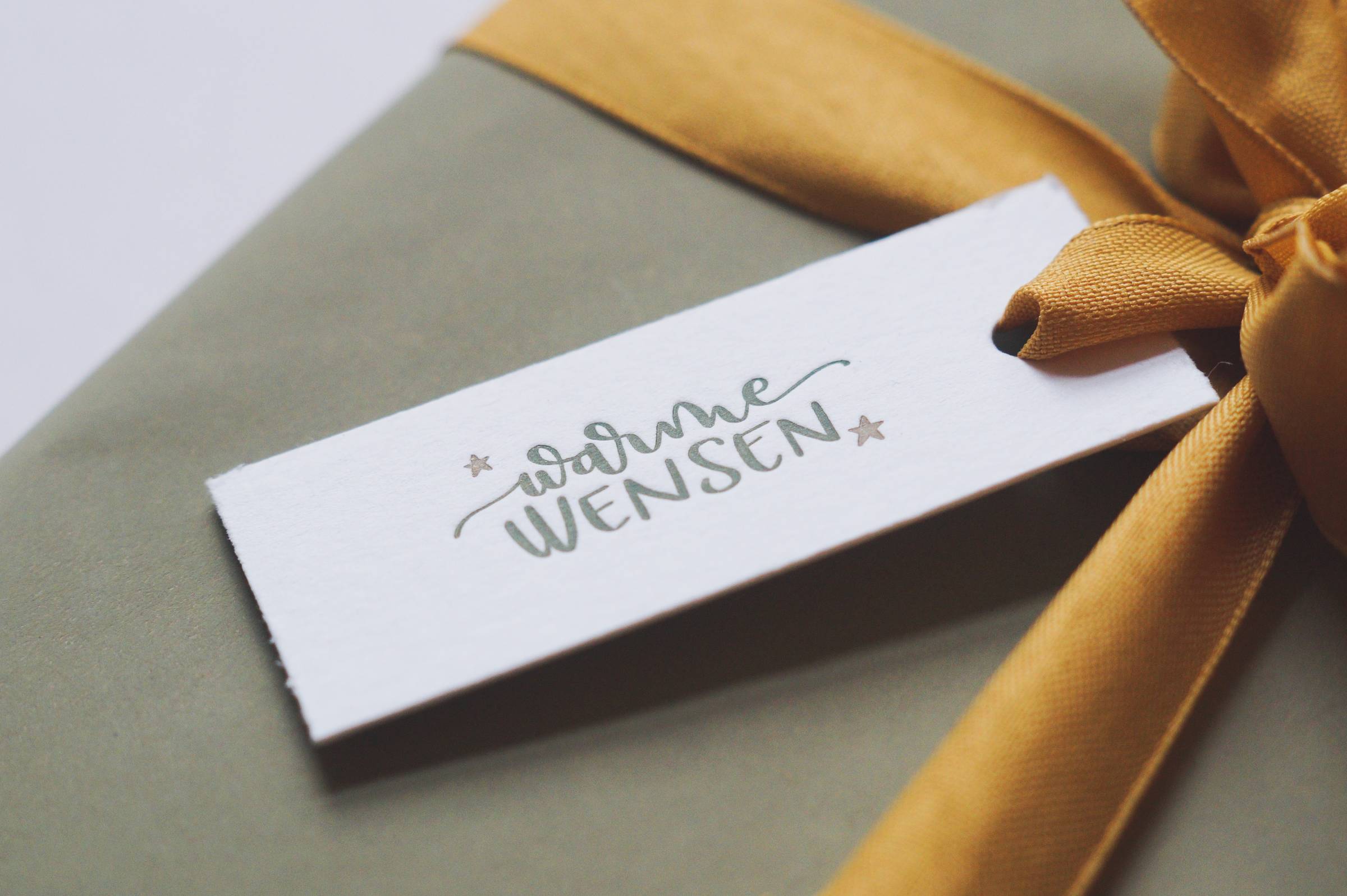 Cadeaulabels in letterpress