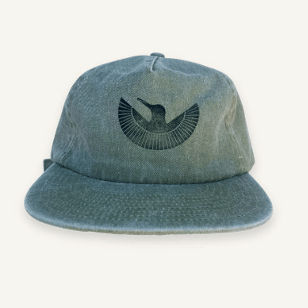 hummingbird hand printed hat