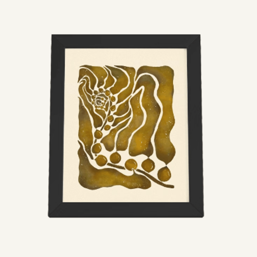 Kelp print framed