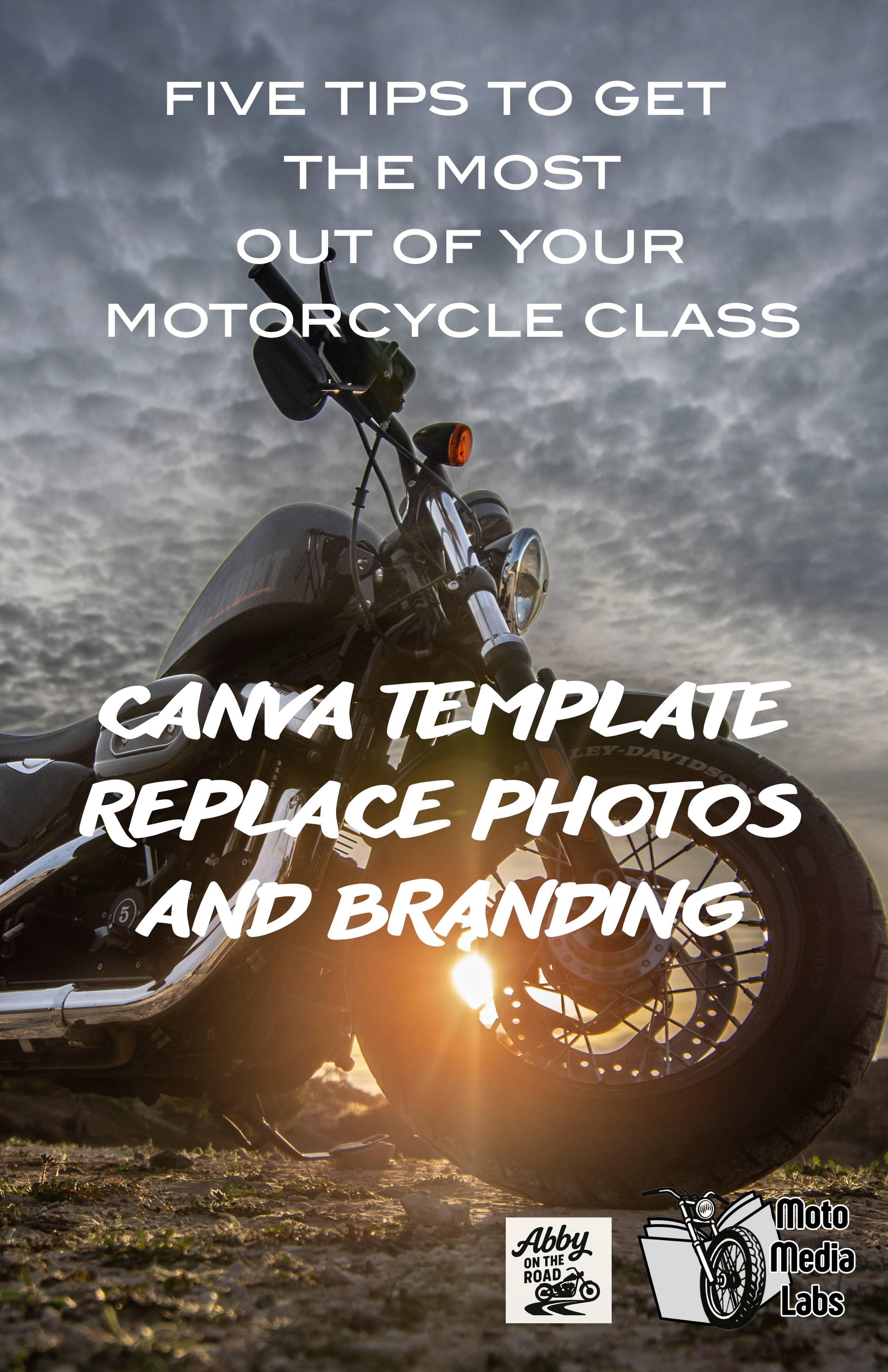 Canva Template for Five Tips to Get the Most Out of Your Motorcycle Class