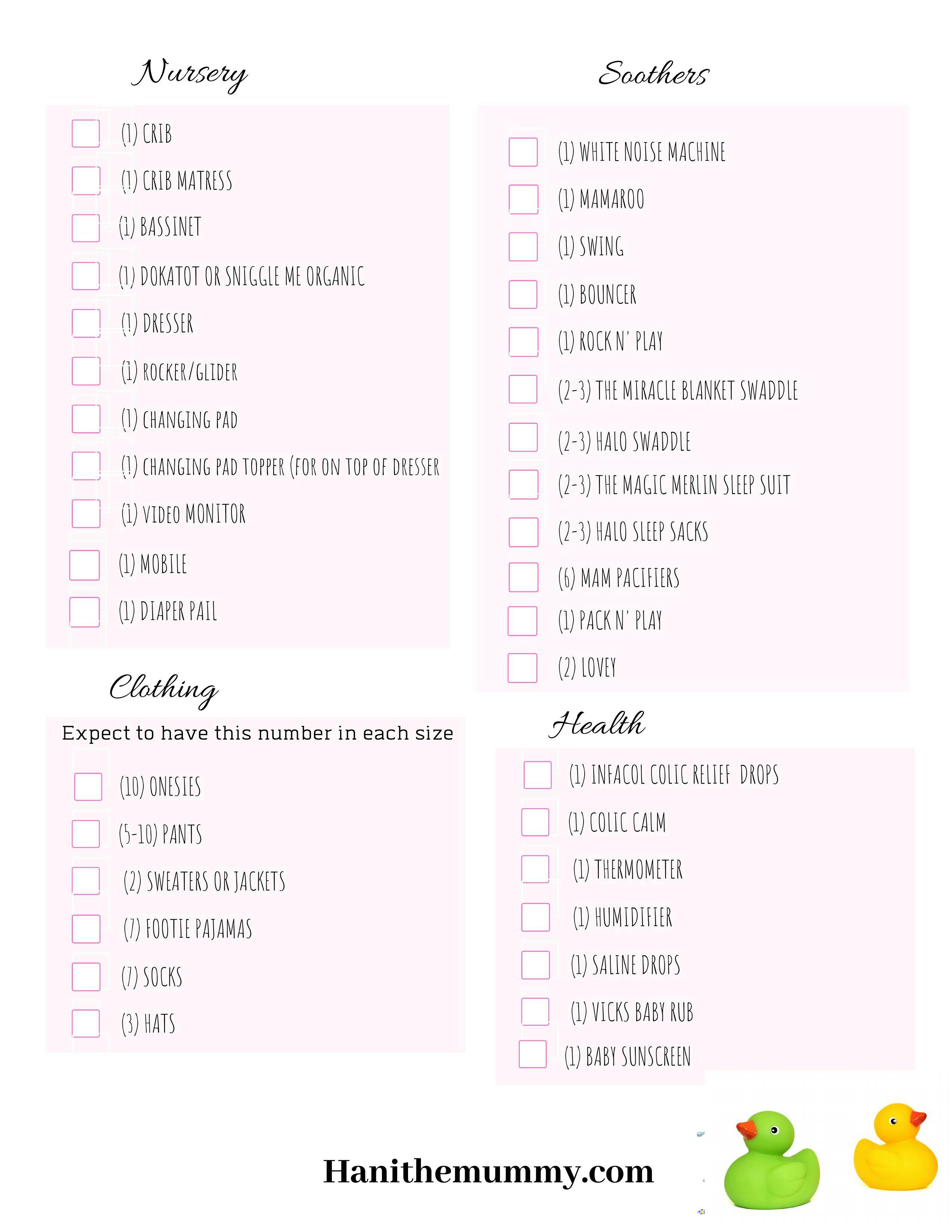 The Ultimate Baby Registry Checklist