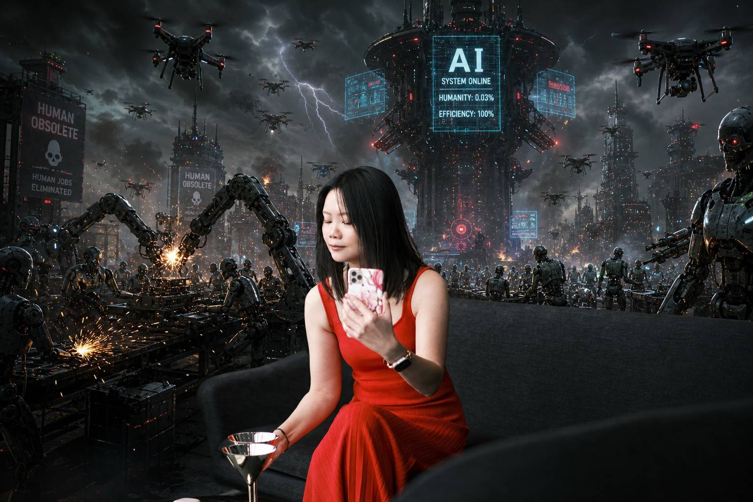Roslyn Foo Staying Calm while everyone believe AI is taking over the world.