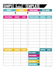  Get 18 20 Basic Simple Budget Template Excel Png GIF
