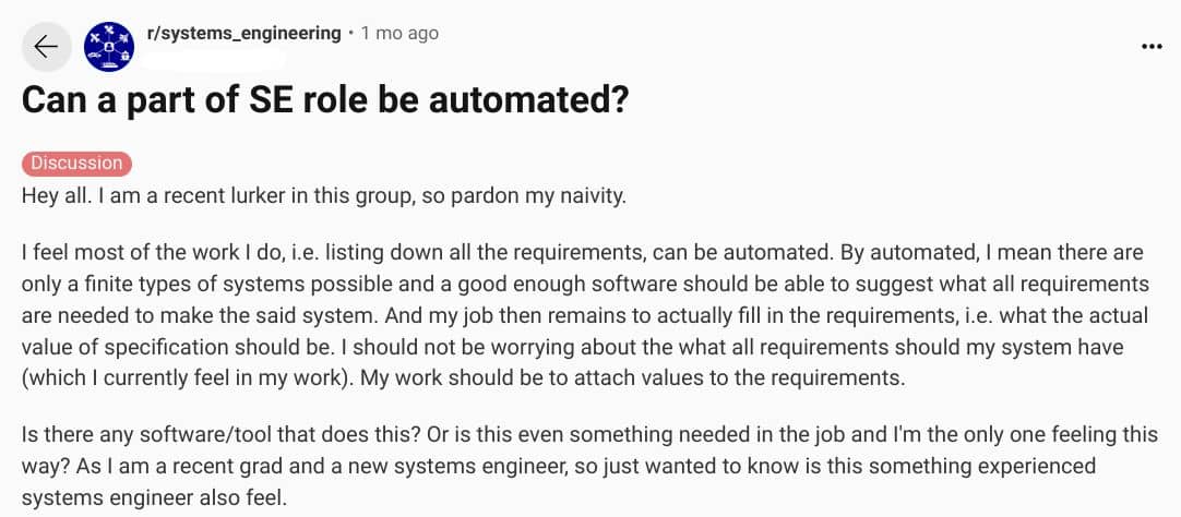 Can AI automate and replace Systems Engineers
