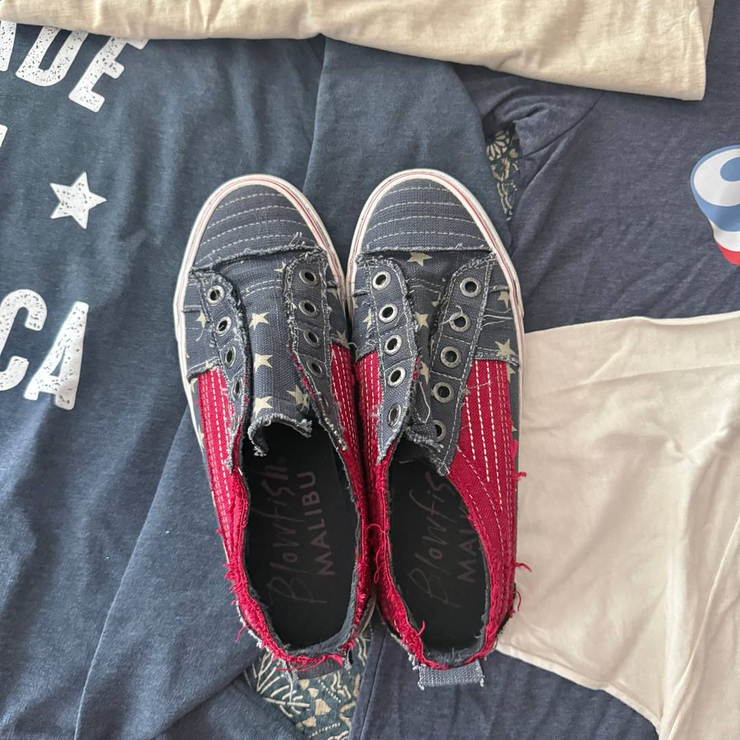 4th of July Stars and Stripes sneakers