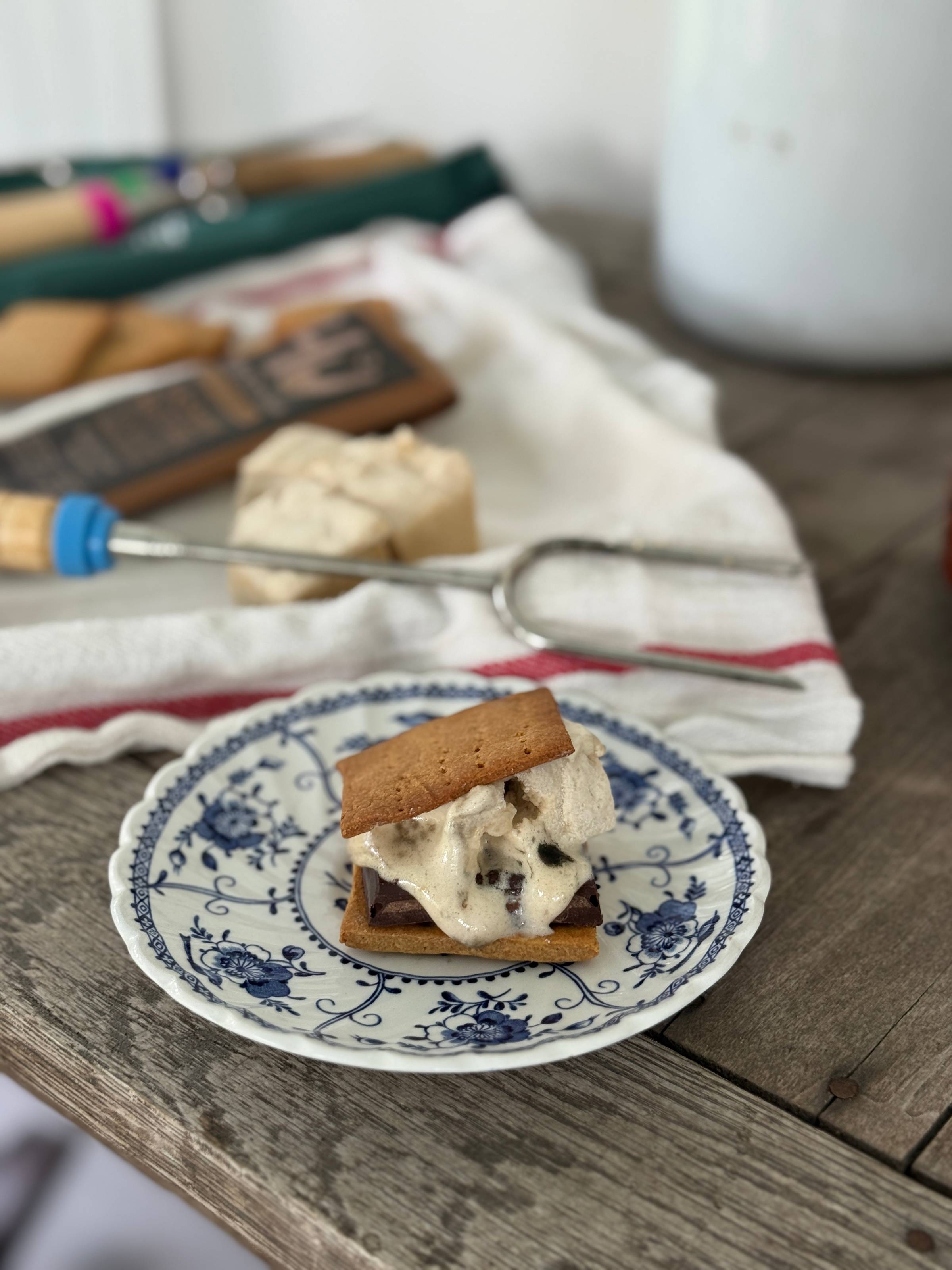 Homemade fluffy marshmallow, graham crackers using freshly milled flour. Make homemade from scratch s’mores. 