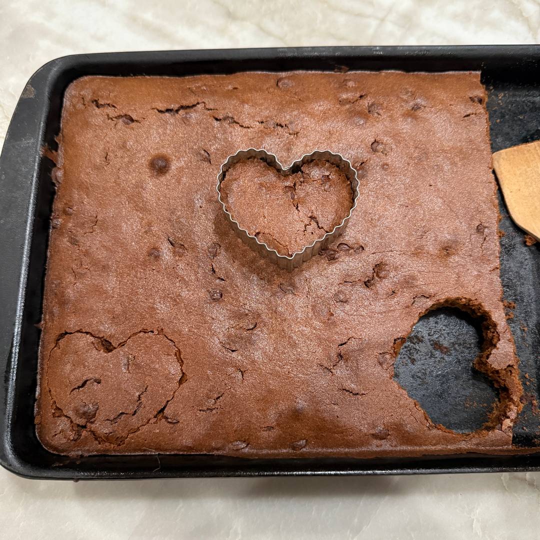 Heart shaped brownies