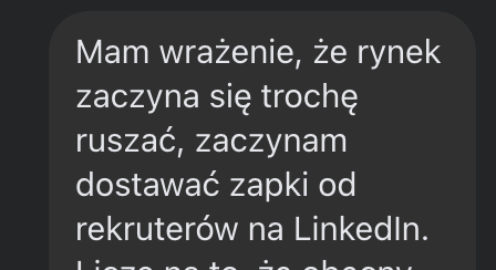 kursant piszę że rynek się odblokowuję