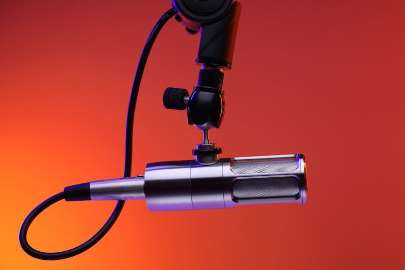 a close-up of a microphone