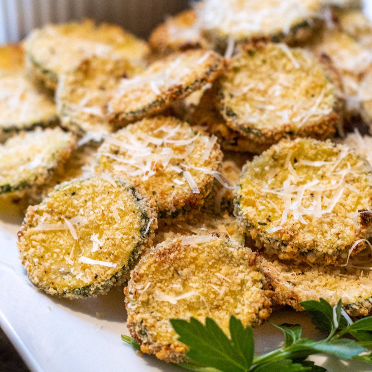 Crispy zucchini chips.