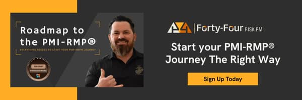 CTA for Free "Roadmap to the PMI-RMP Course" signup
