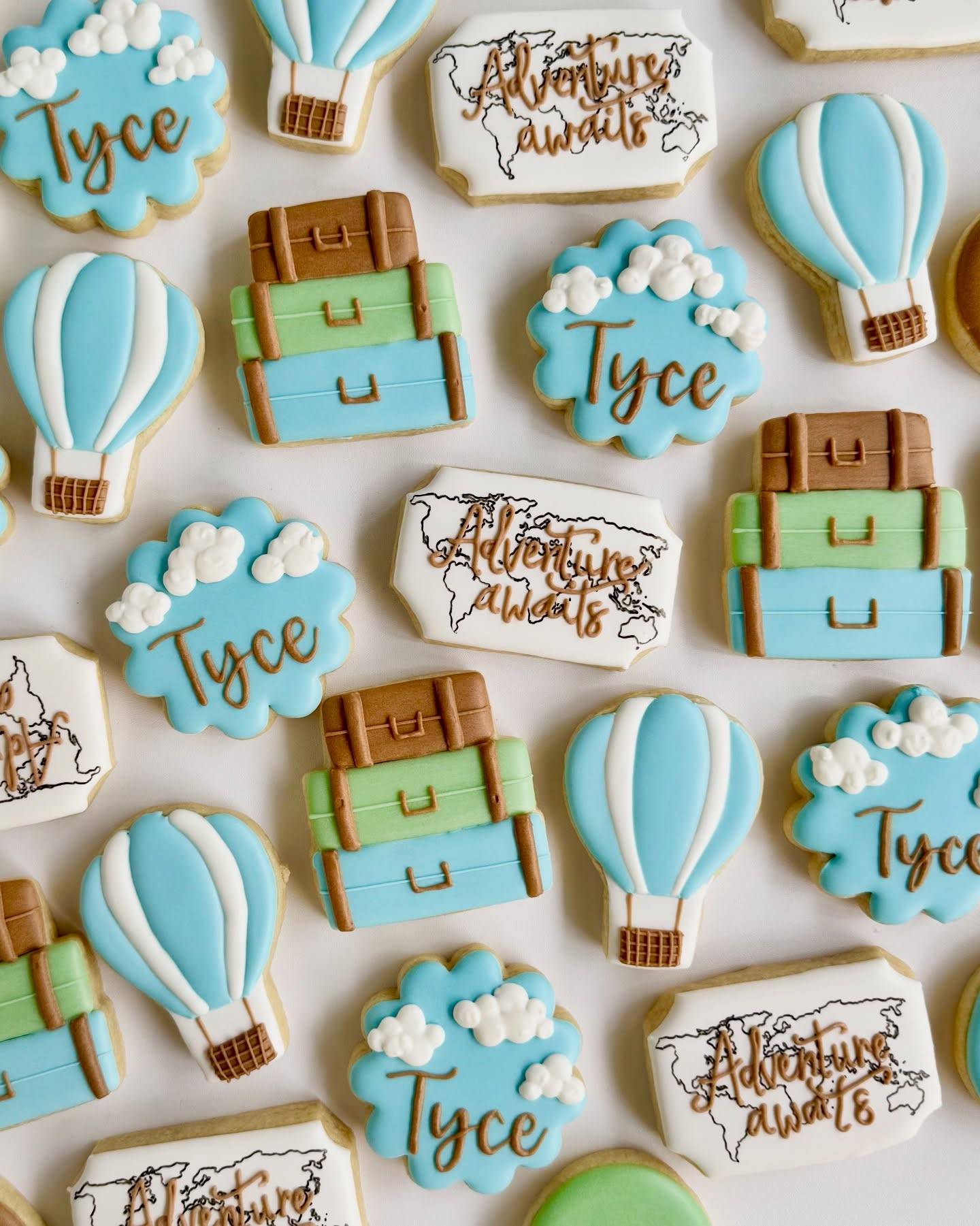 Adventure awaits! 🧳

Travel themed baby shower cookies in our favorite vanilla bean flavor. 

It’s been a productive year for me, so I just want to take a moment to say thank you!

For everyone who’s placed an order, left a review, referred me to family and friends, or just talked me up, thank you. I wouldn’t be here without you! :)