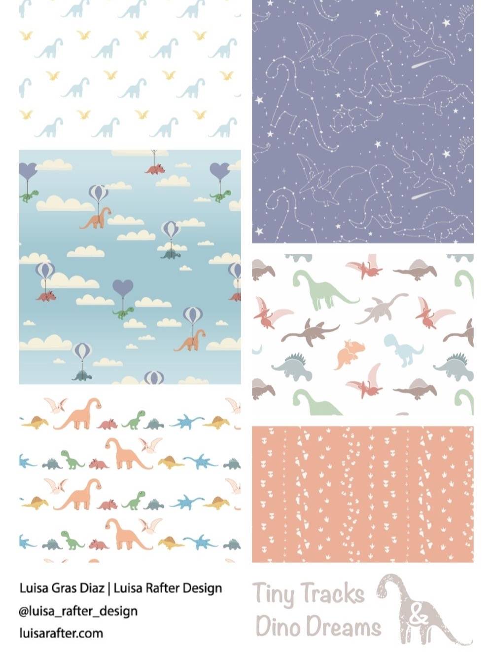 New collection here. Tiny Tracks & Dino Dreams 🦖; A sweet and whimsical dinosaur collection designed for dreamy children's rooms and storybook-inspired interiors. Available on fabric, wallpaper and home decor.
.
Browse the full collection and all colorways here: spoonflower.com/collections/1469059
.
.
.
.
.
#spoonflowerdesigner #spoonflower #childrensillustration #licensingartist #artlicensing #interiordesign #interiordesigns #dinolove @spoonflower