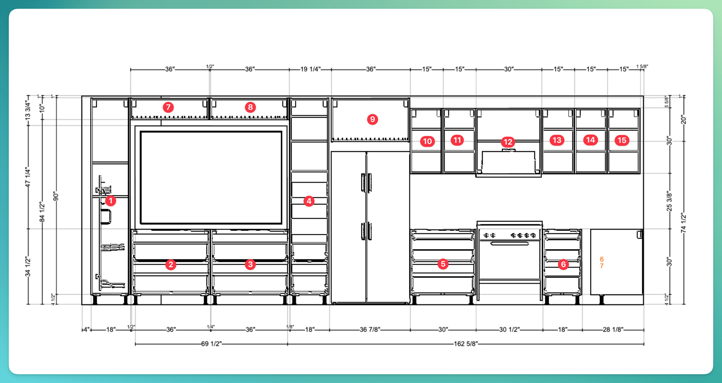 the kitchen design