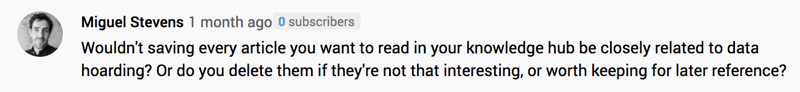 Wouldn't saving every article be data hoarding