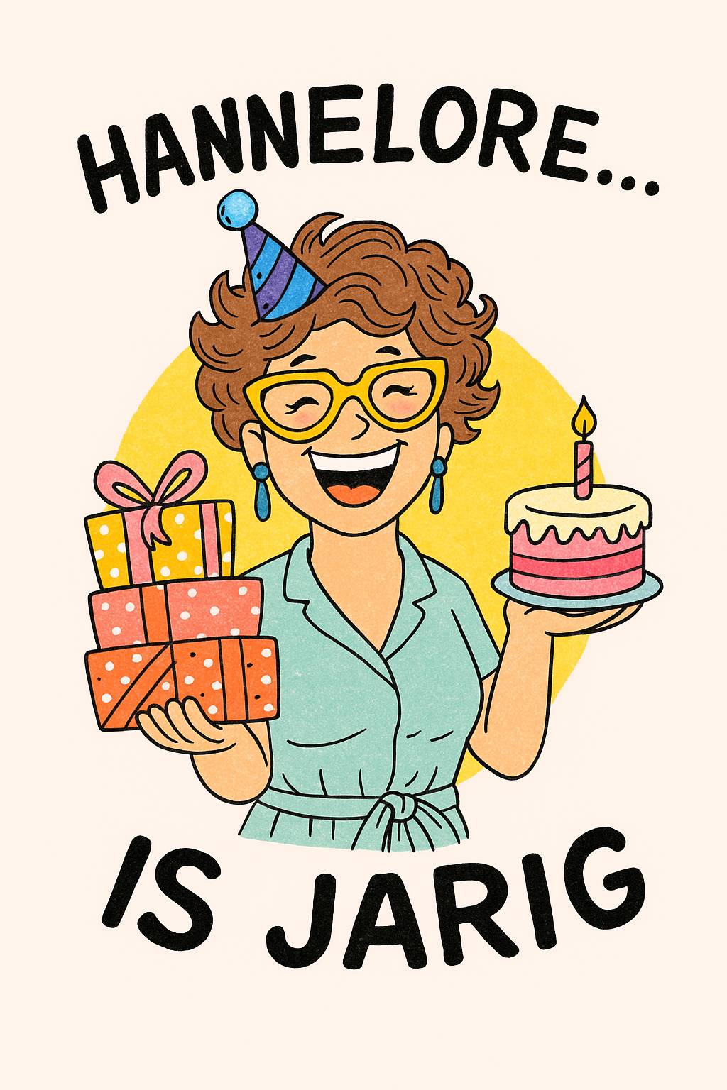 cartoon: Hannelore is jarig