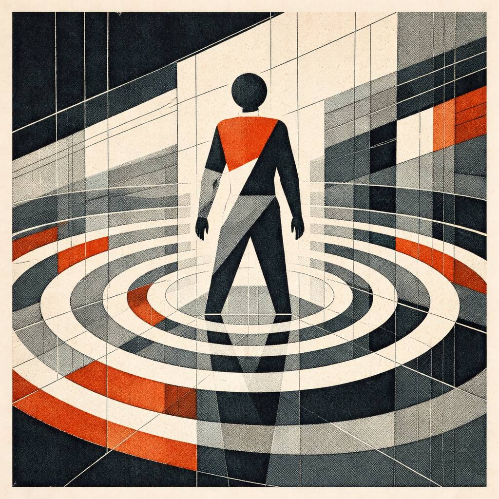 An abstract image of a person with water rippling around them showing what two years of consistent practice taught me about developing skills that don’t show immediate results.