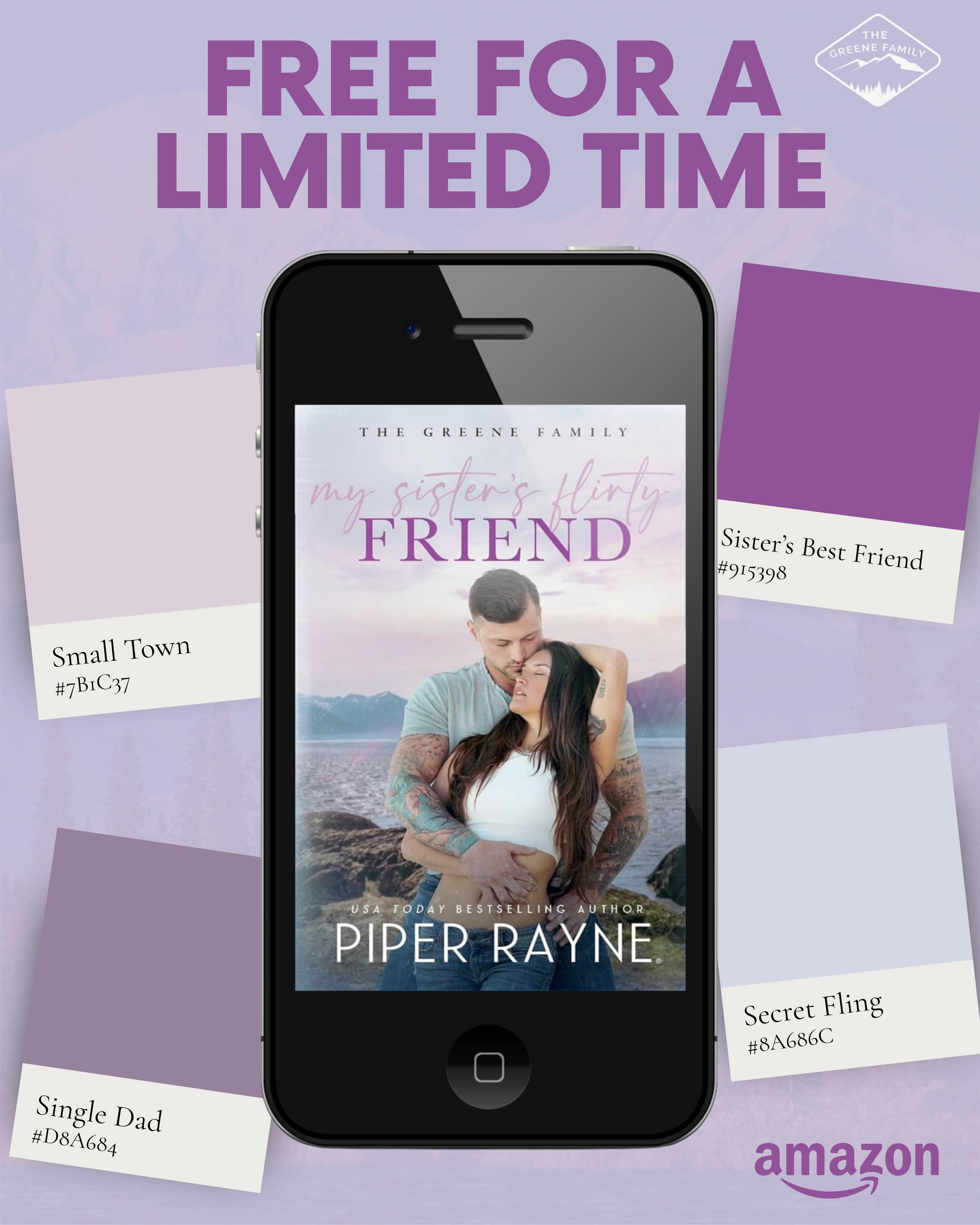 My Sister's Flirty Friend by Piper Rayne shown in ebook edition. Free for a limited time only.