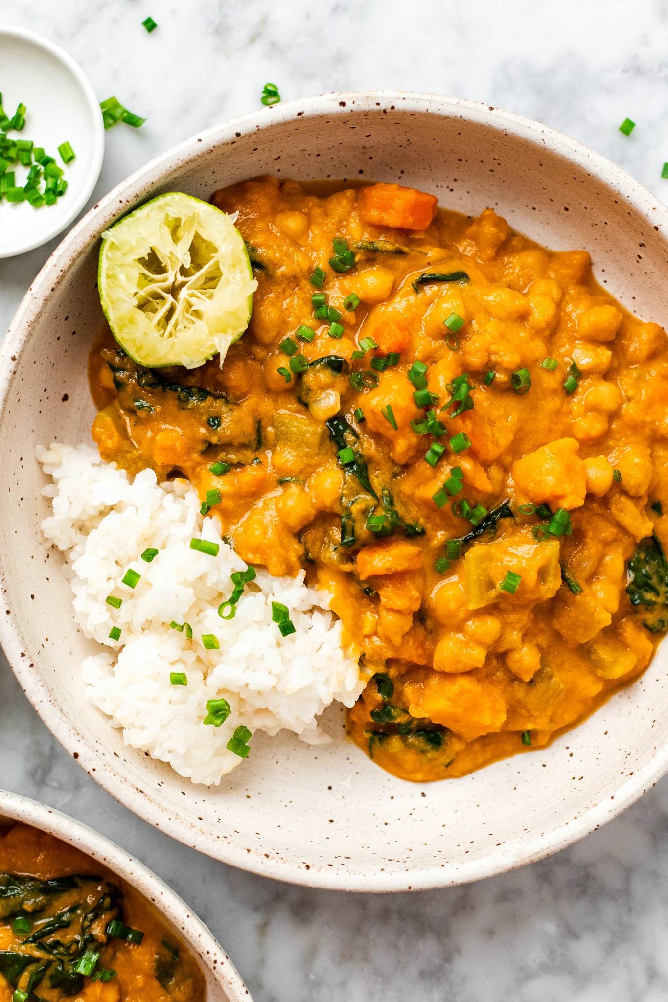sweet potato curry in a bowl