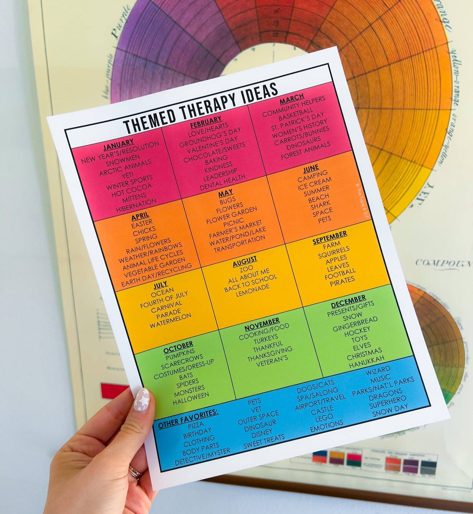 Themed Therapy Calendar