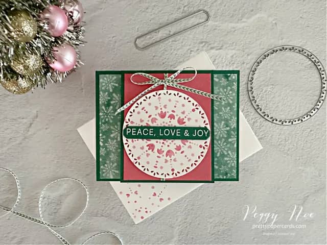 owy Delights Decorative Masks to create the “snowflake” in the center of the card.