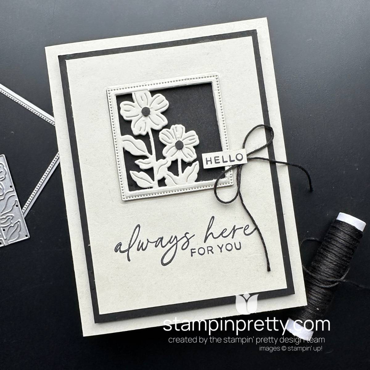 A handmade card with the Poetic Petals Bundle from Stampin' Up! 
