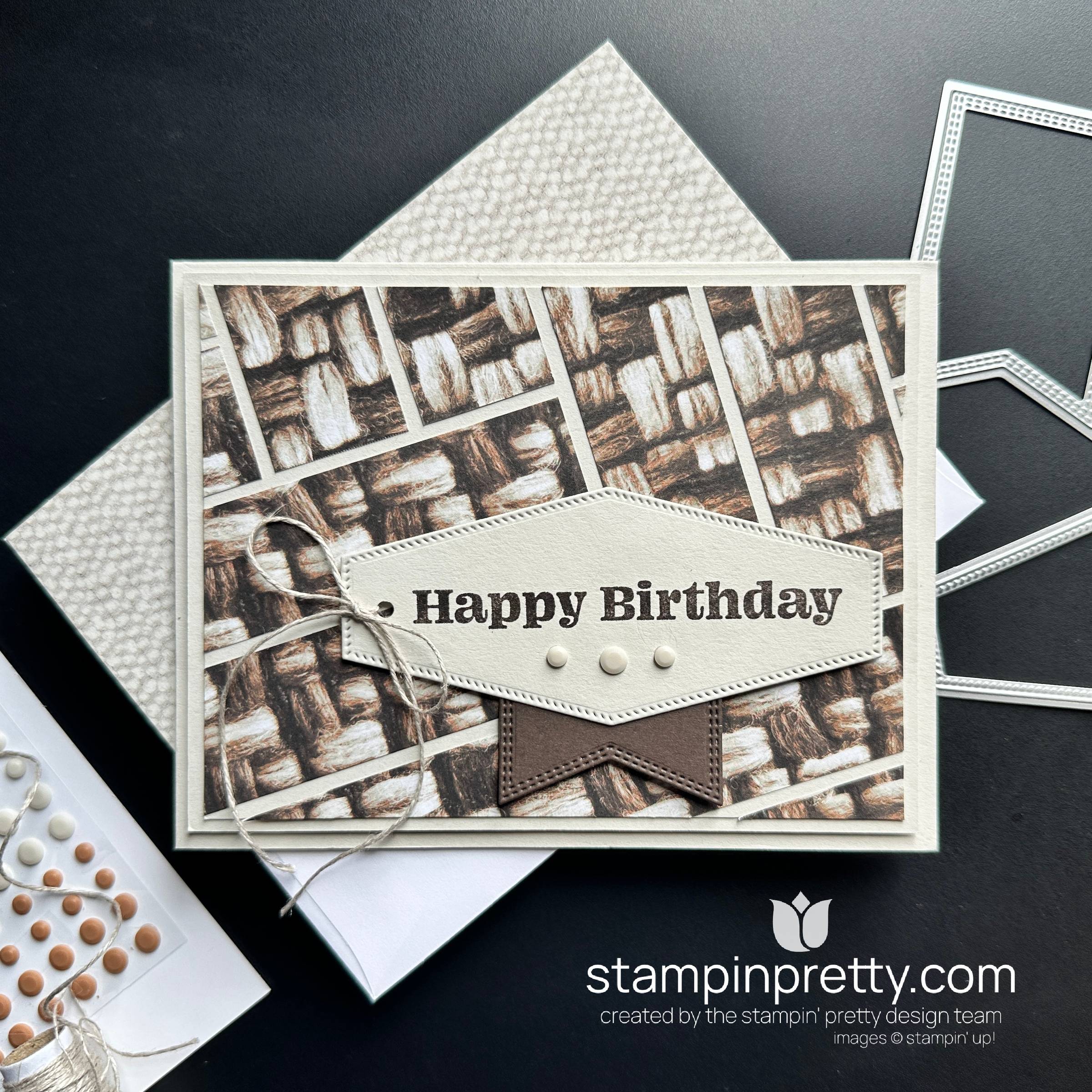A Happy Birthday Card with a Masculine Vibe using the Need for Tweed Designer Series Paper 
