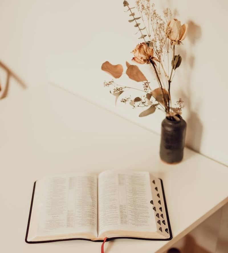 white book page on white table