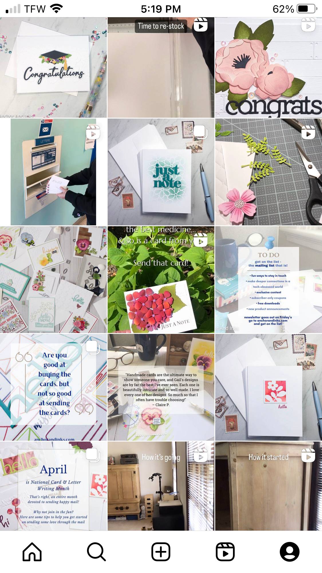 anchorandinks instagram feed screenshot