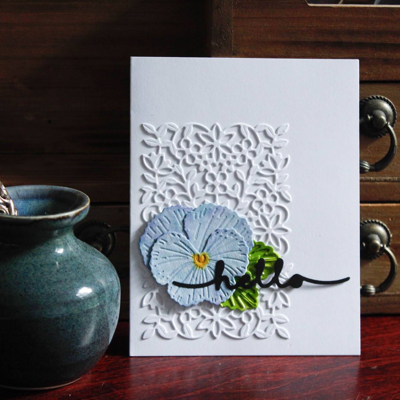 Happy Hello Pansy Card