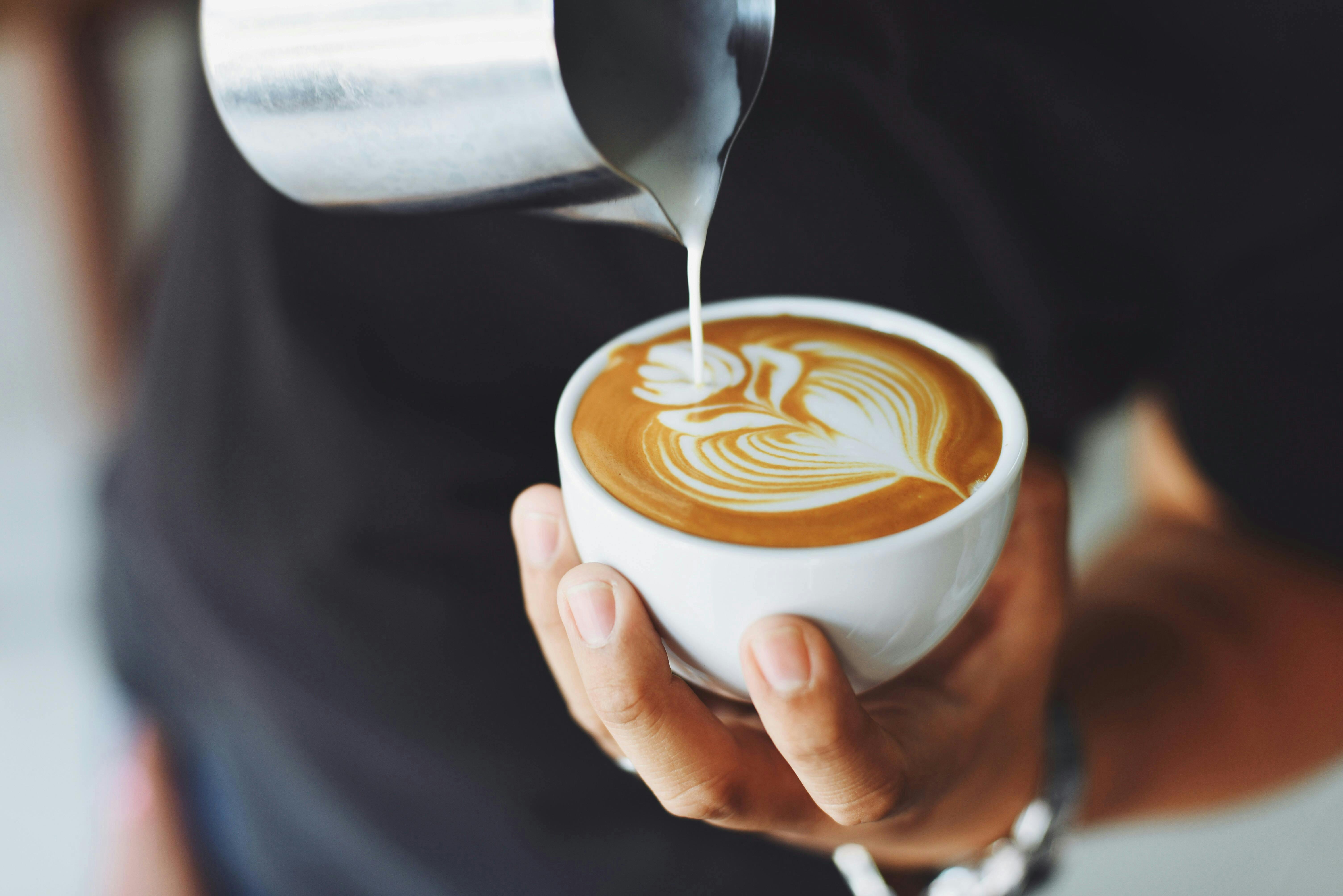 Pouring a coffee