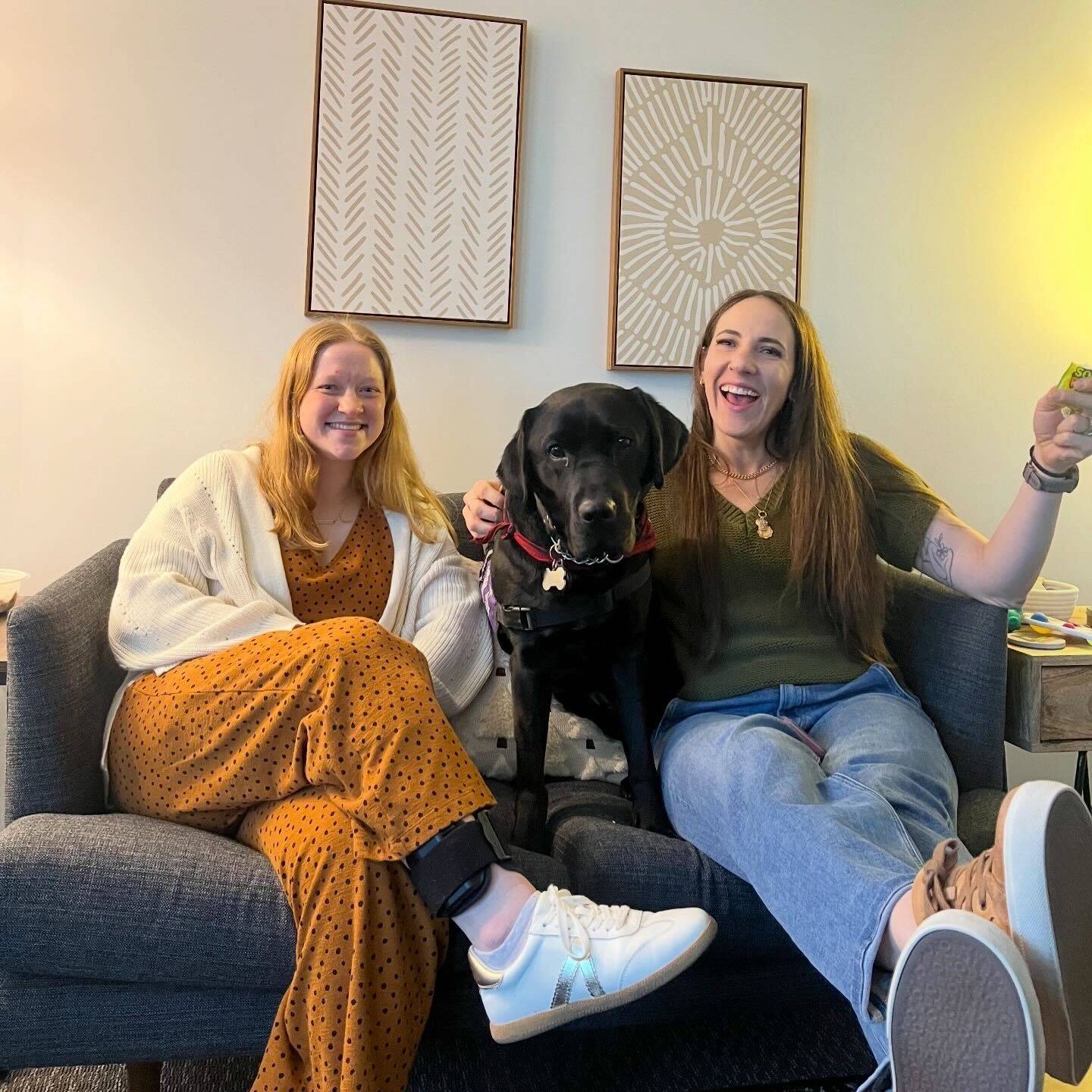 Laurie, Billy, and Erin (left to right) enjoying some rare downtime in the Skadi HQ!