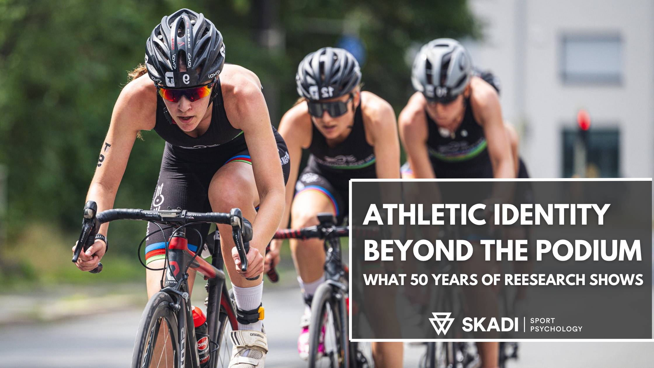 three people riding bikes (athletic identity beyond the podium)