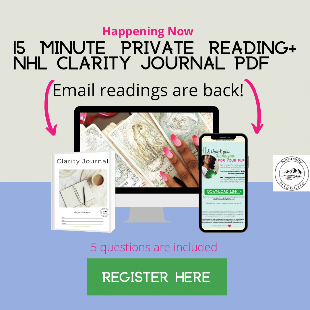 15 Minute private reading delivered by video