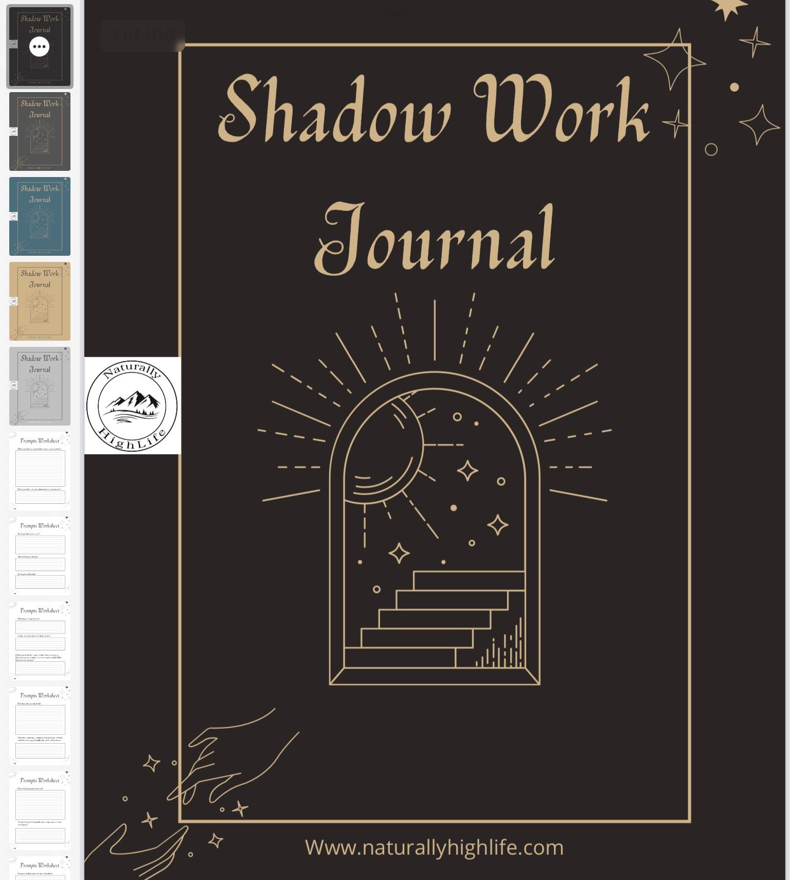 Shadow Work Rebirth Journal 