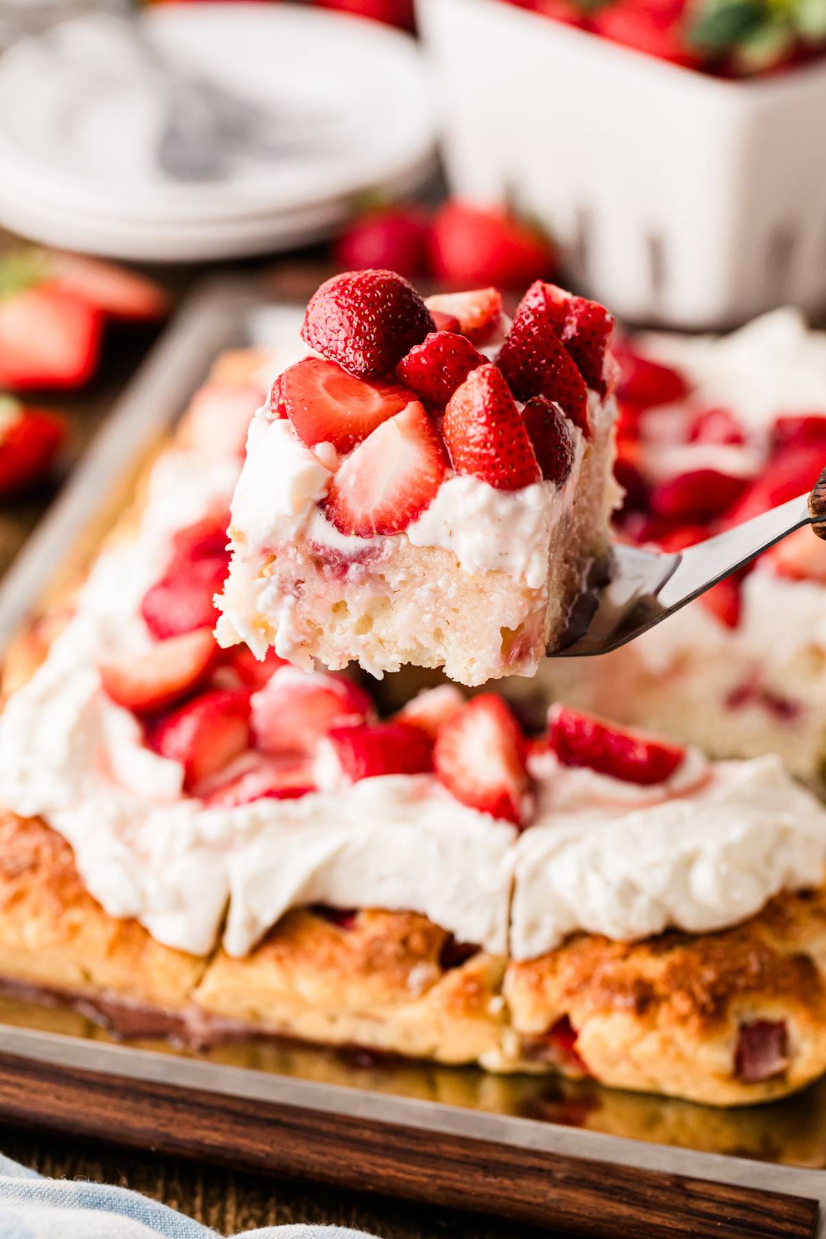 Strawberry Shortcake Sheet Cake