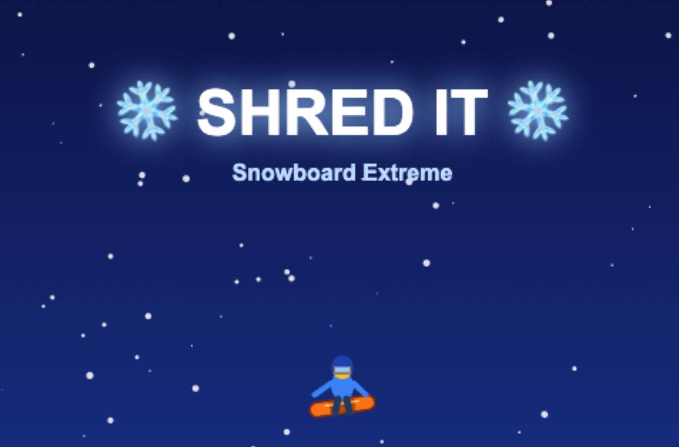 Shred It - AI Built Snowboarding Game