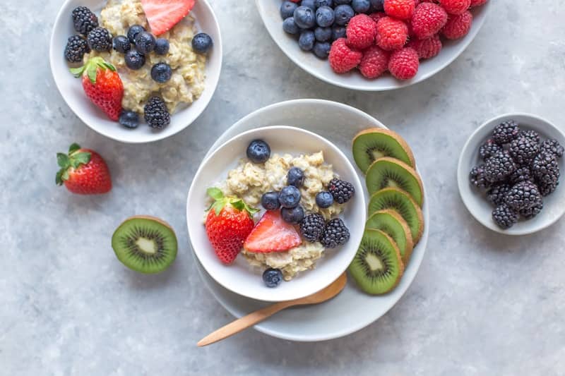 assorted fruits in bowls