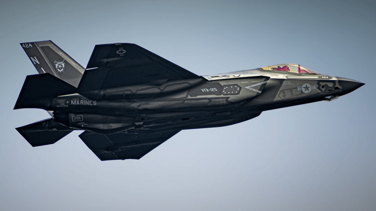 F35 fighter jet in flight, best stocks to buy, learn a trade