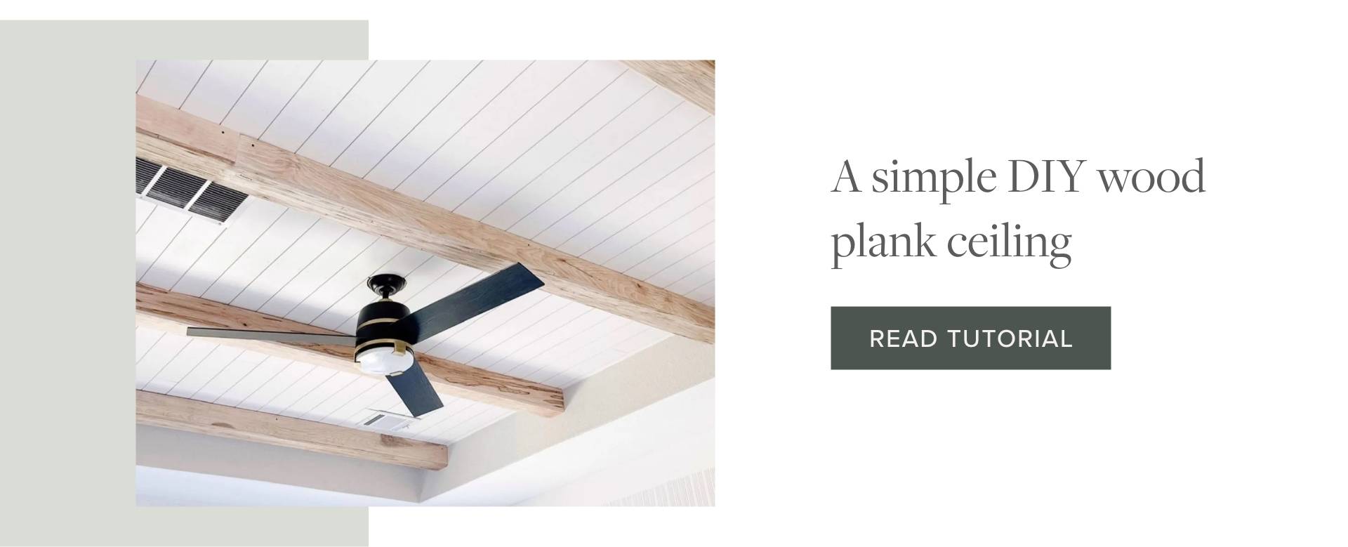 DIY Wood Plank Ceiling