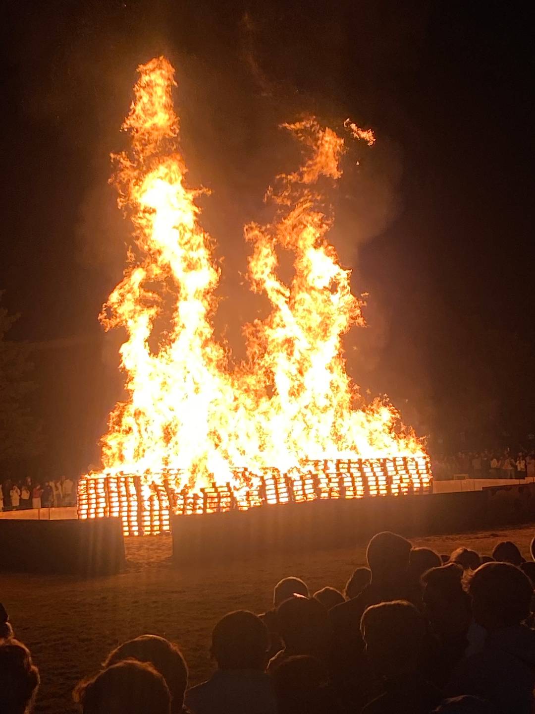 homecoming bonfire at Baylor University